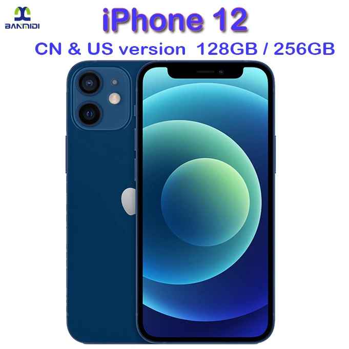 Smartphone Apple iPhone 12 d'origine, 128 Go/256 Go ROM, 5G, débloqué