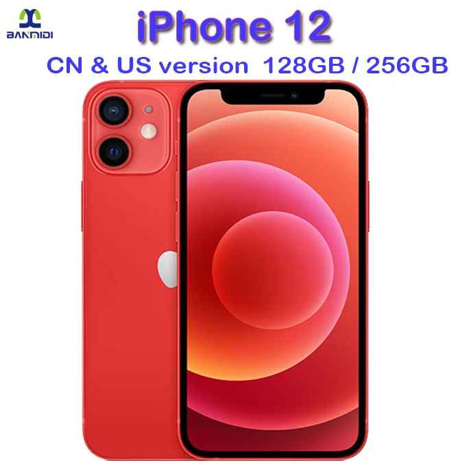 Smartphone Apple iPhone 12 d'origine, 128 Go/256 Go ROM, 5G, débloqué