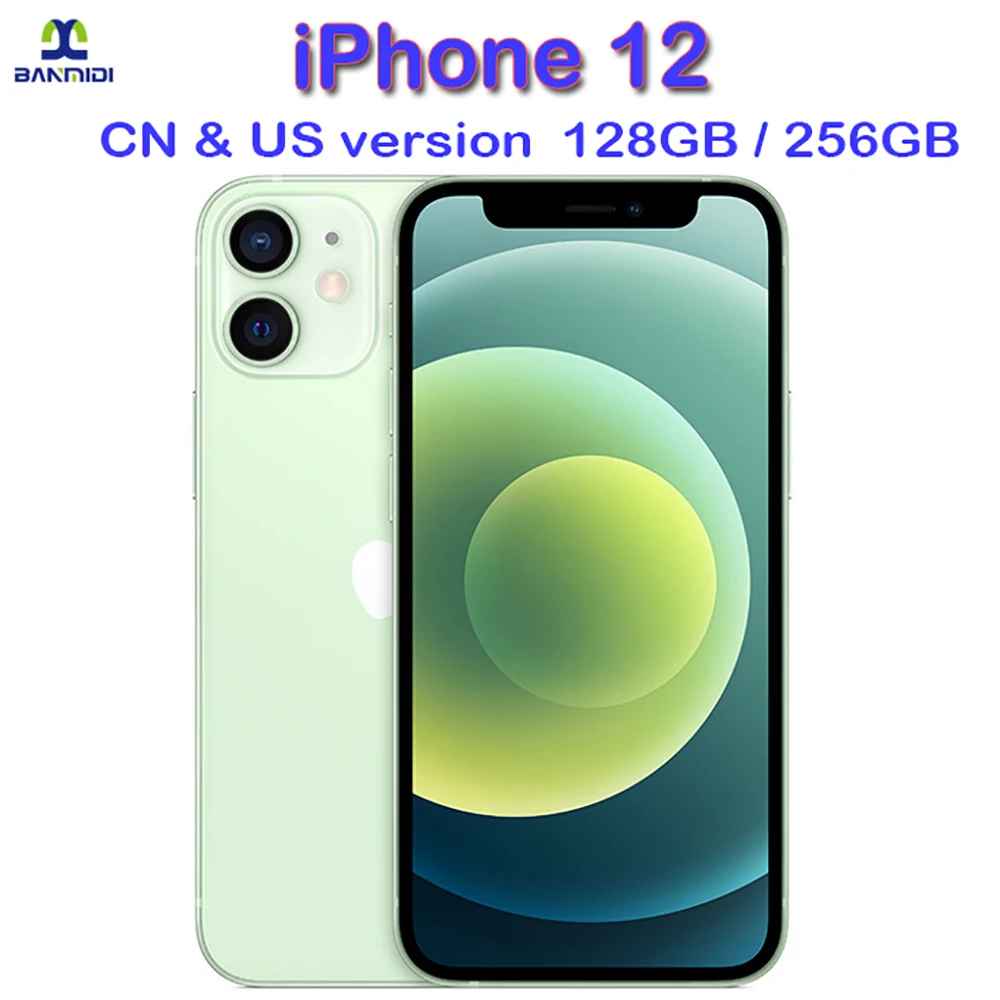 Smartphone Apple iPhone 12 d'origine, 128 Go/256 Go ROM, 5G, débloqué