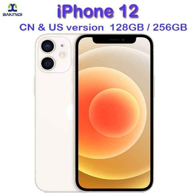Smartphone Apple iPhone 12 d'origine, 128 Go/256 Go ROM, 5G, débloqué