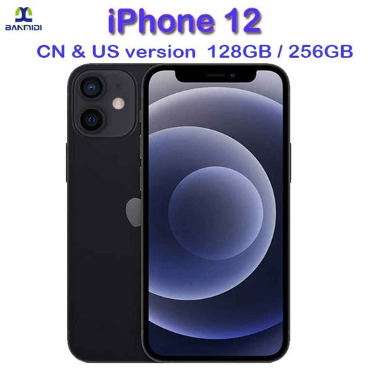 Smartphone Apple iPhone 12 d'origine, 128 Go/256 Go ROM, 5G, débloqué